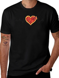 Pizza Heartbeat Graphic Tee - Food Lovers T-Shirt