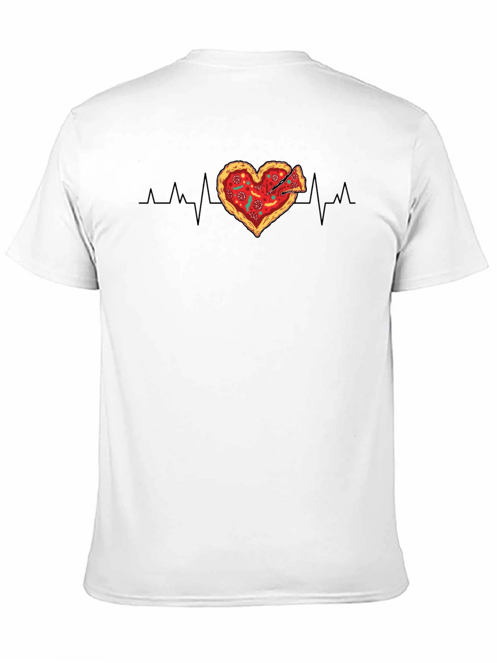 Pizza Heartbeat Graphic Tee - Food Lovers T-Shirt