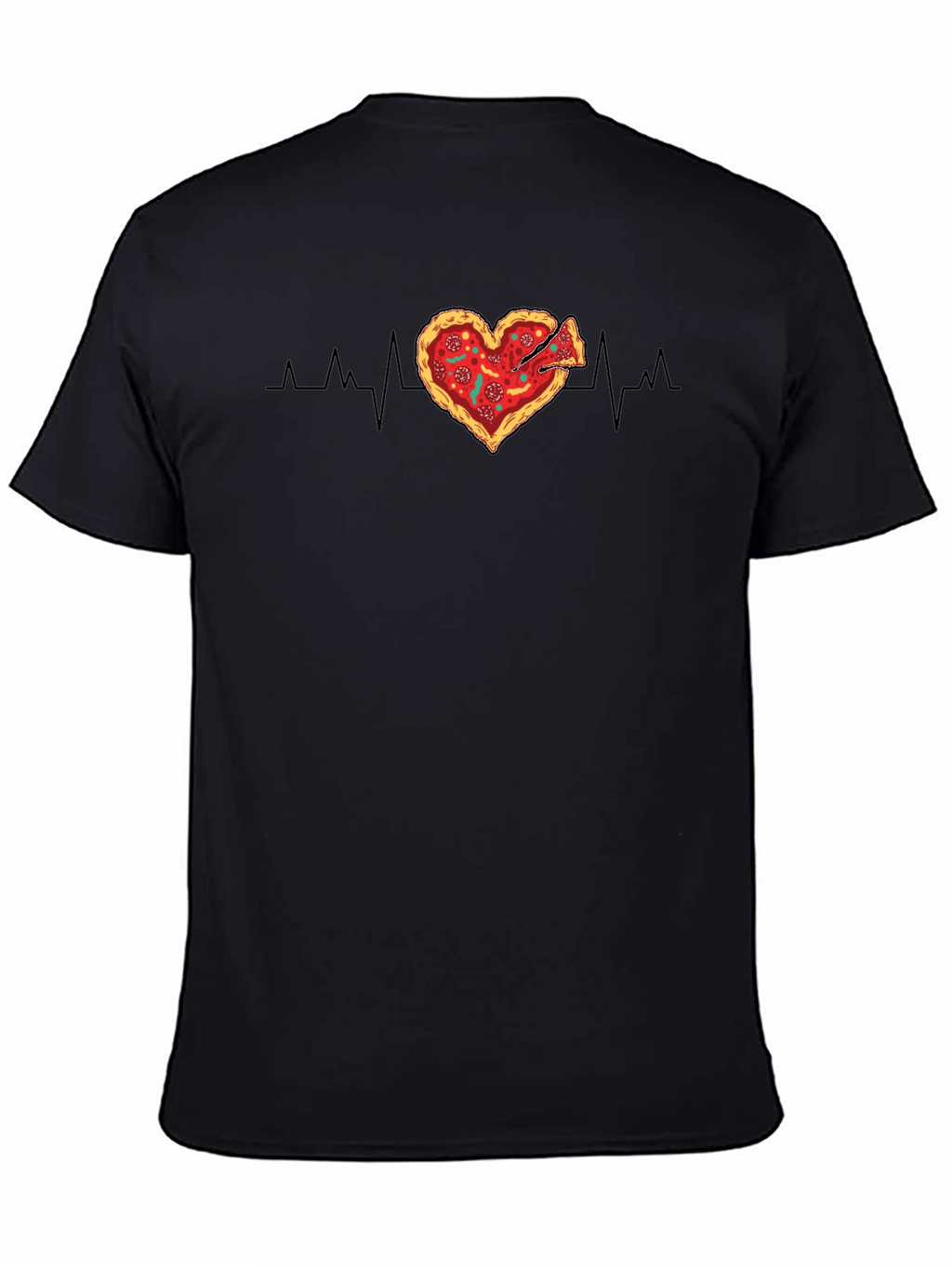 Pizza Heartbeat Graphic Tee - Food Lovers T-Shirt