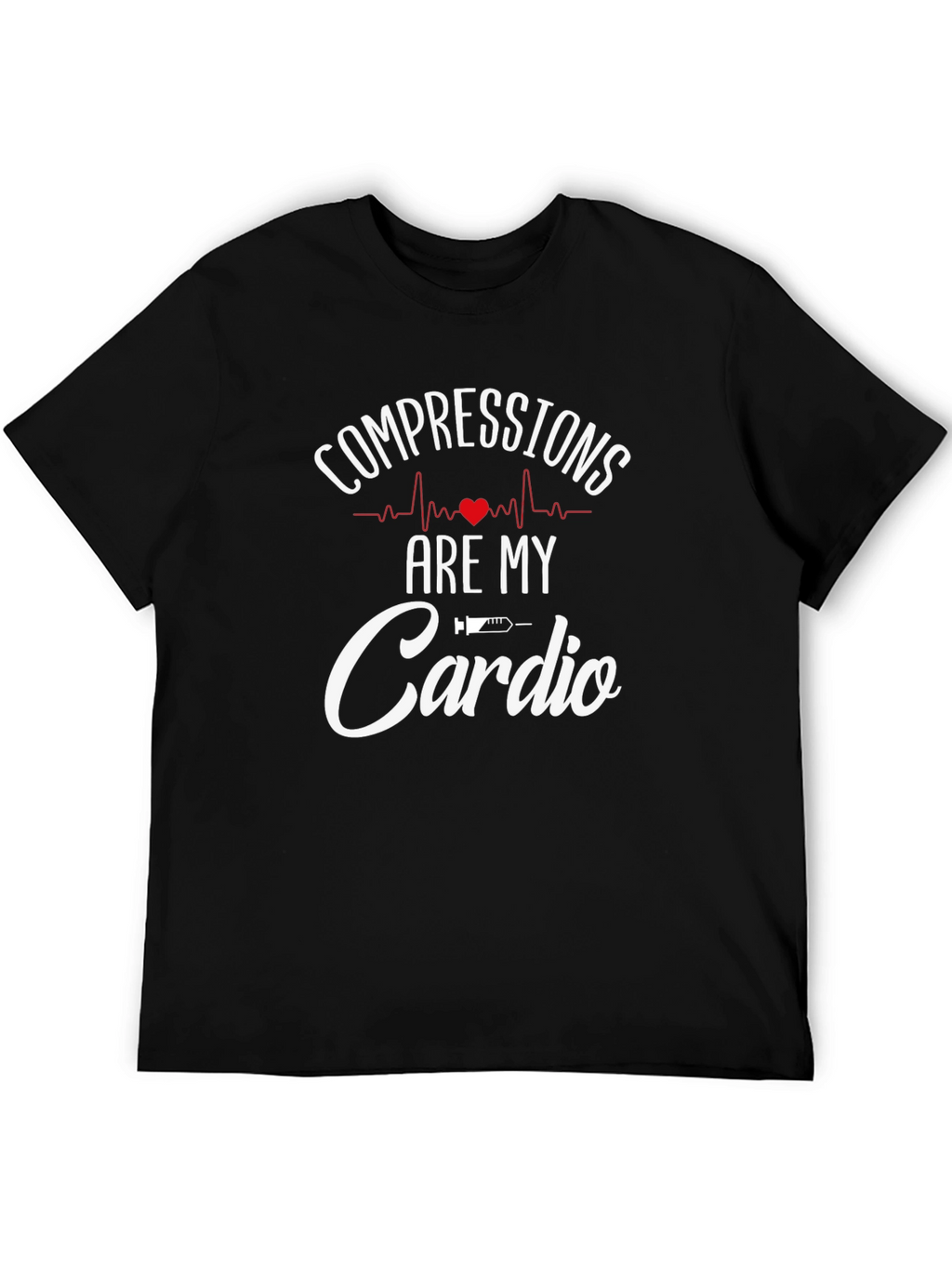 Compressions Are My Cardio Black T-Shirt