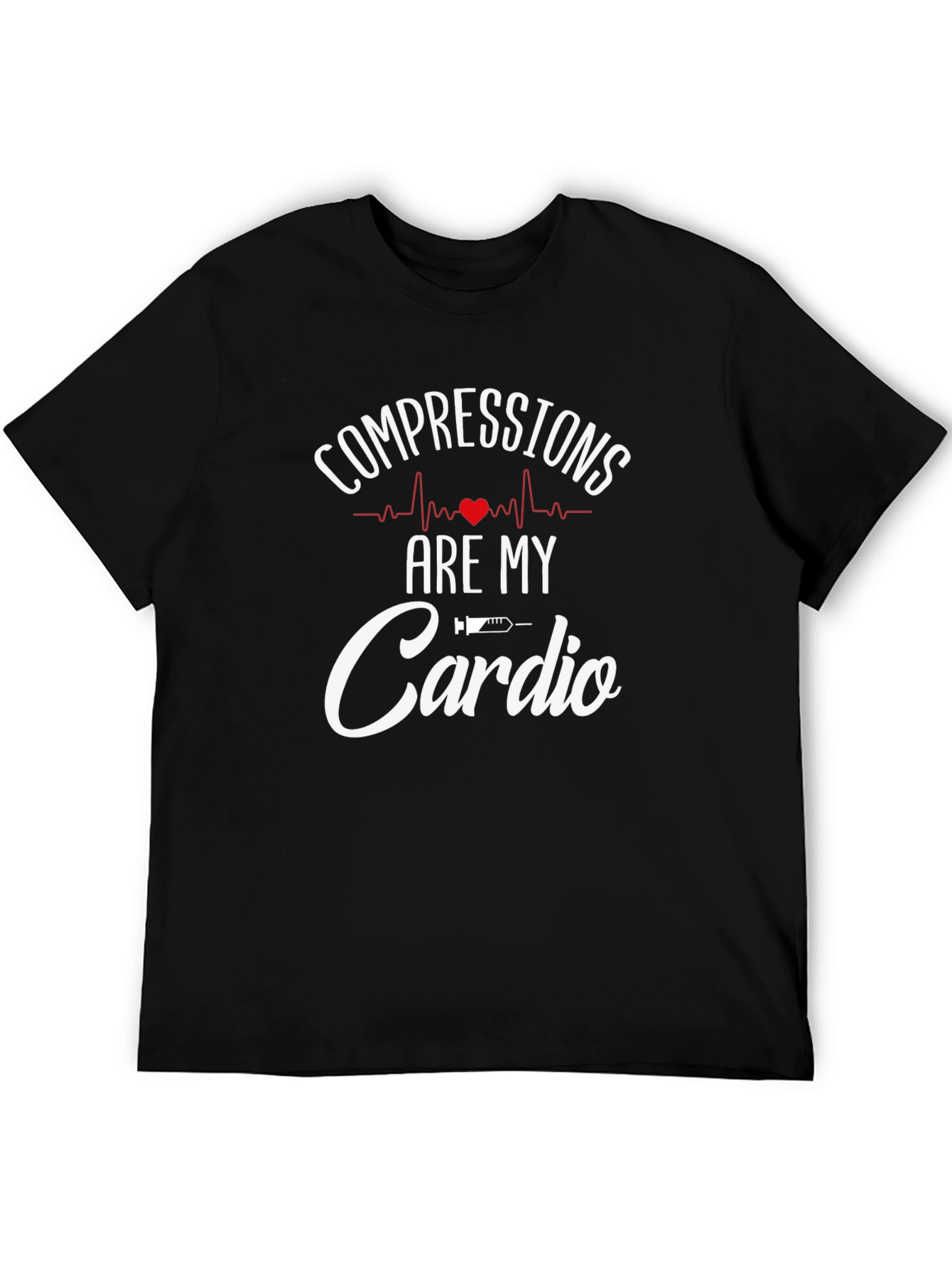 Compressions Are My Cardio Black T-Shirt