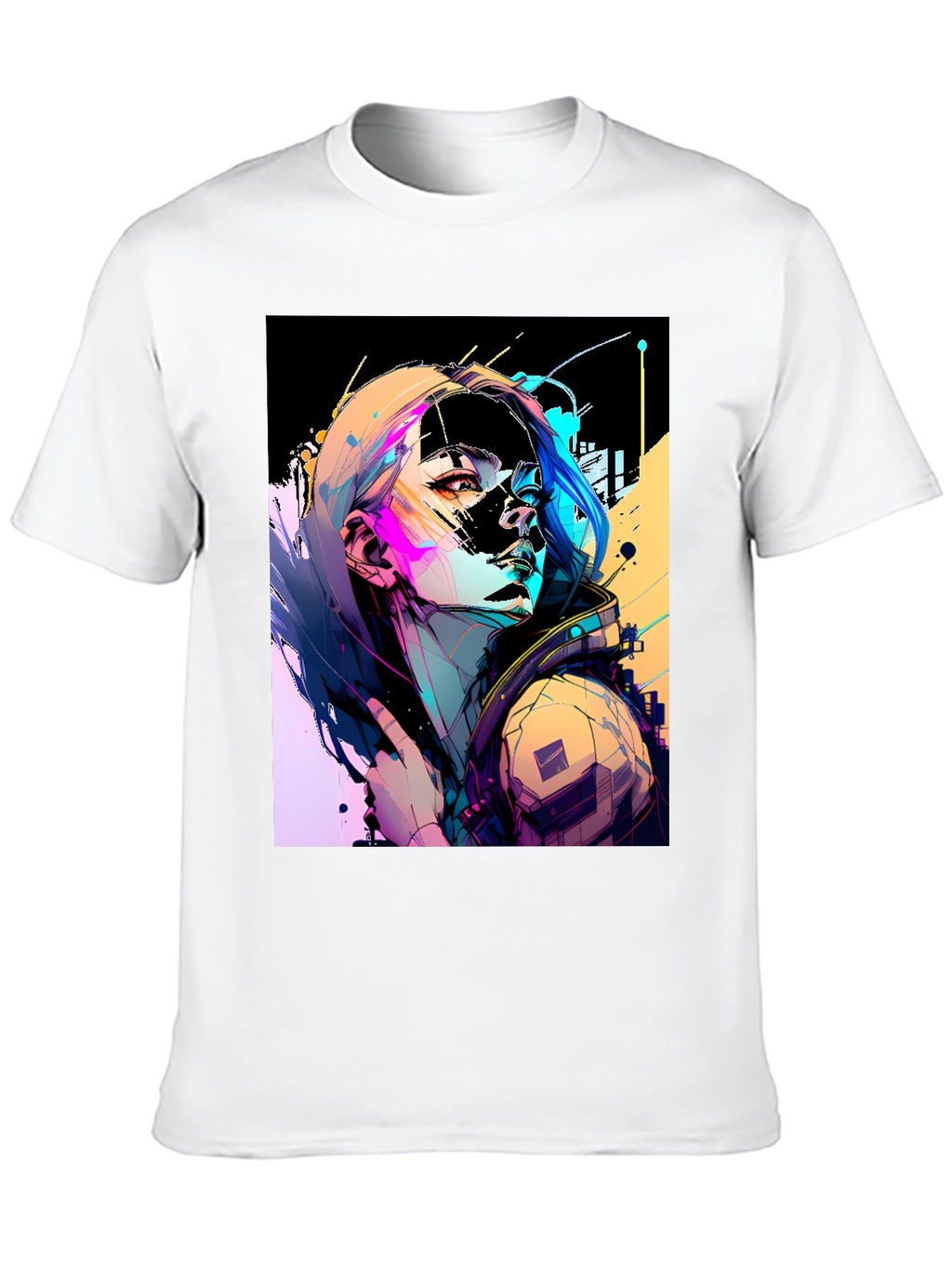 Cyberpunk Art Black T-Shirt