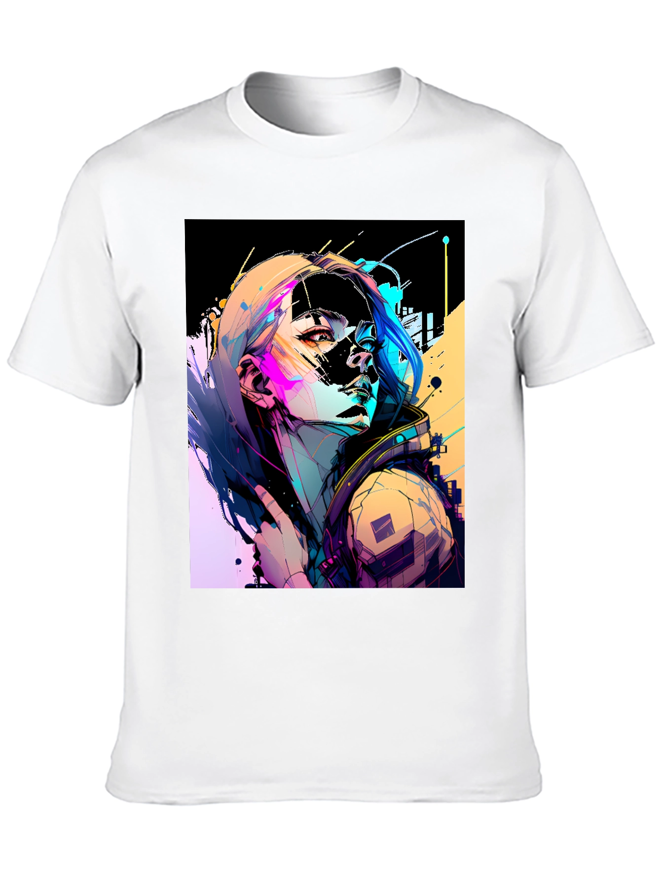 Cyberpunk Art Black T-Shirt