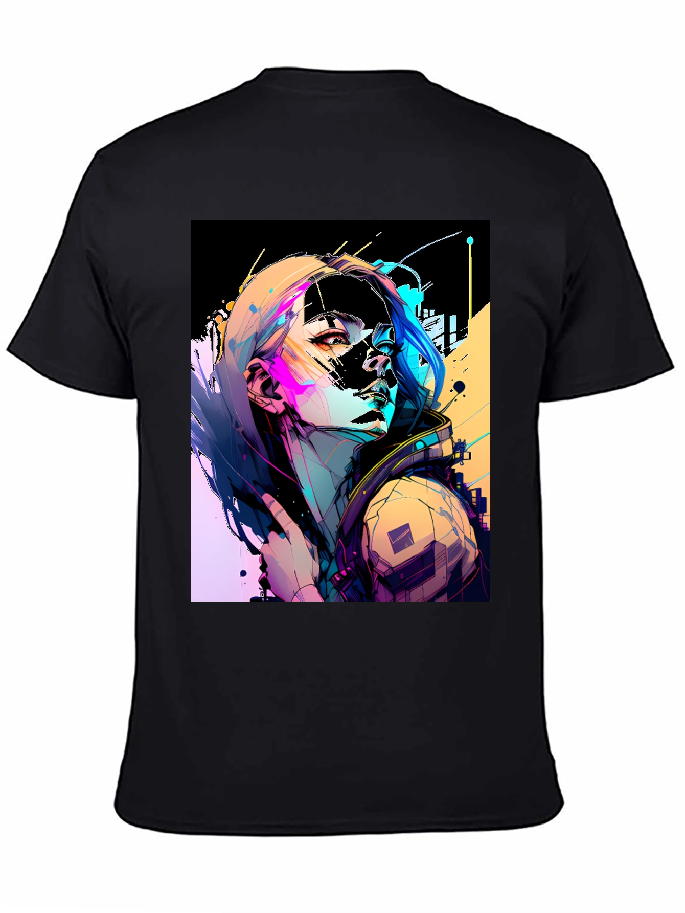 Cyberpunk Art Black T-Shirt