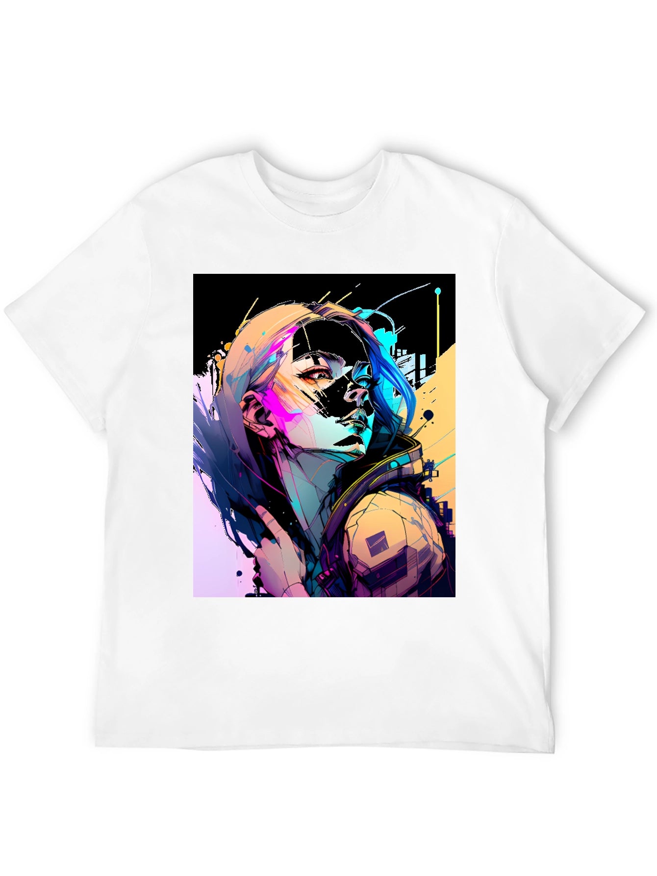 Cyberpunk Art Black T-Shirt