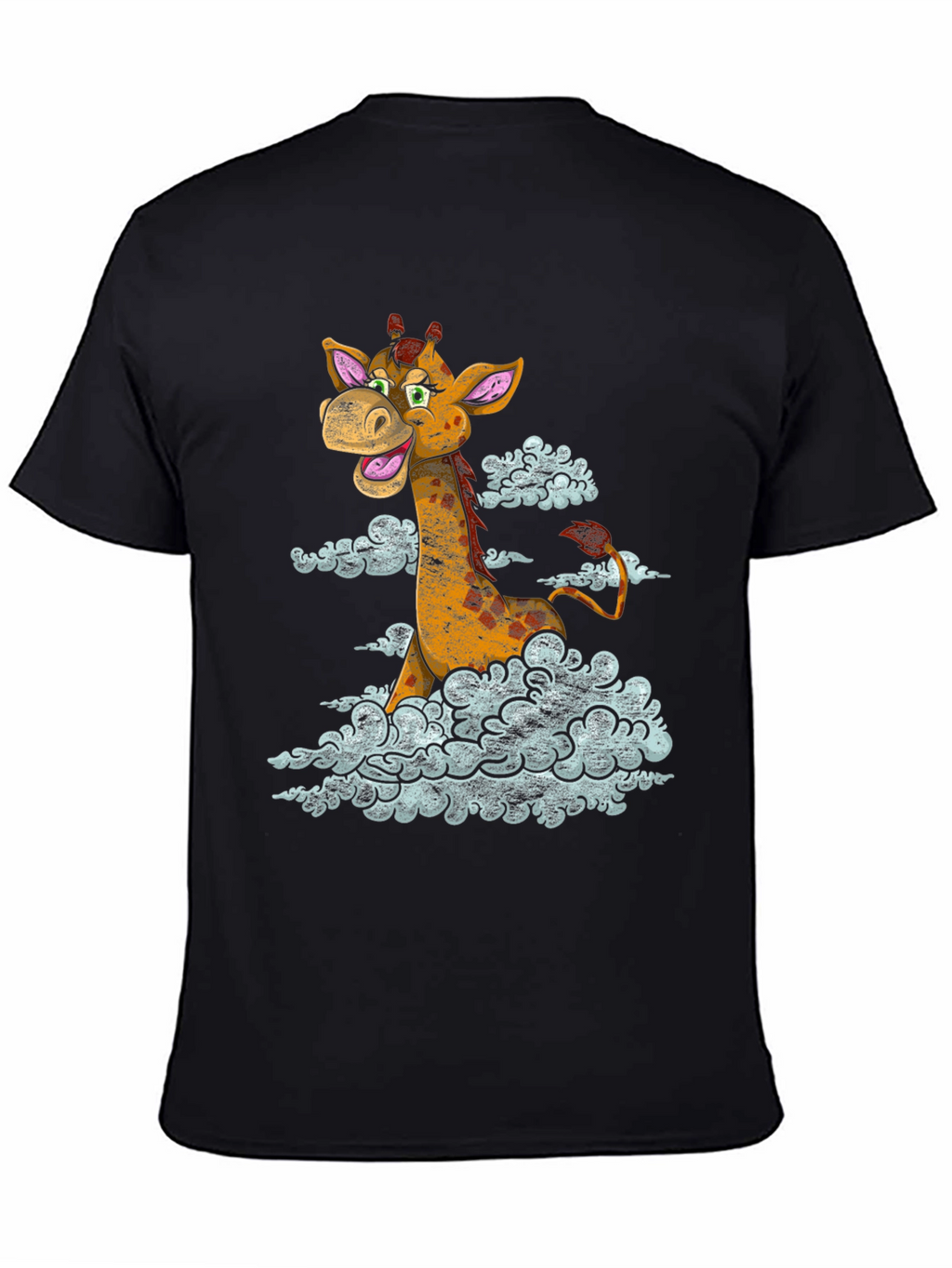 Giraffe in Clouds Graphic T-Shirt