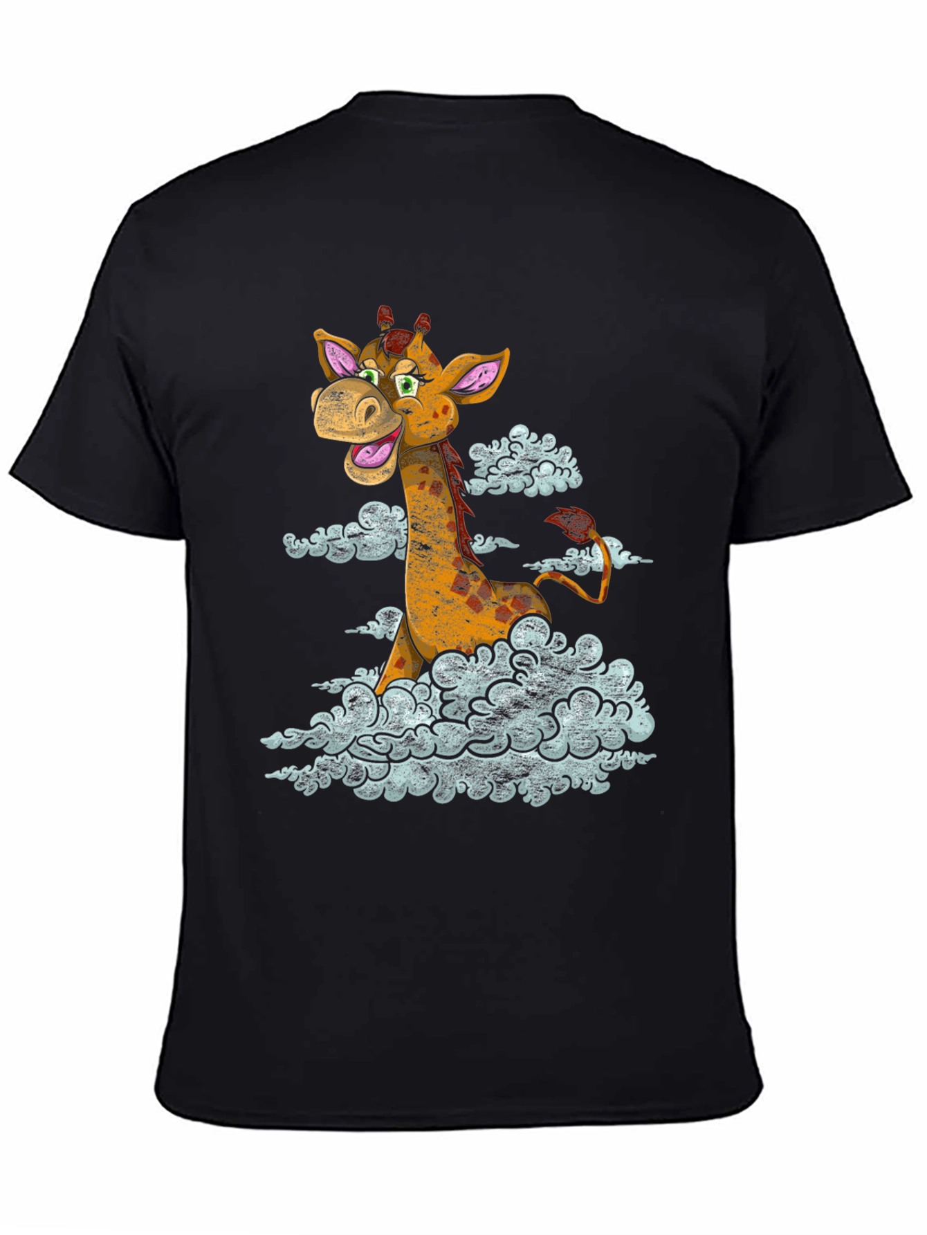 Giraffe in Clouds Graphic T-Shirt