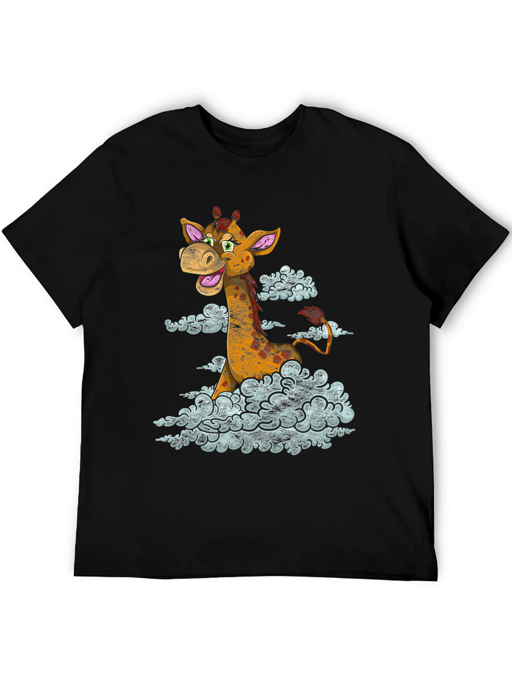 Giraffe in Clouds Graphic T-Shirt