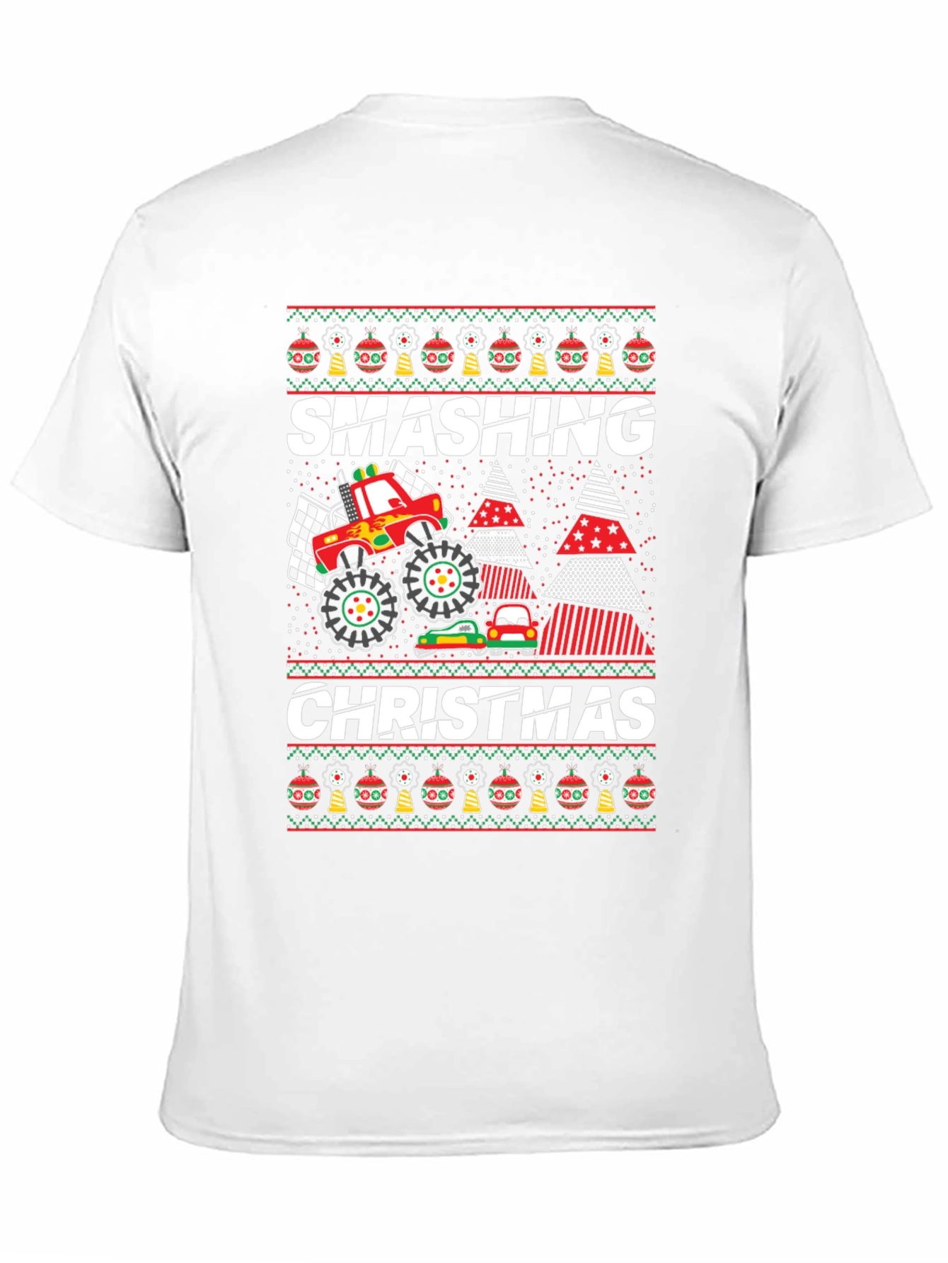 Smashing Christmas Monster Truck Graphic Tee