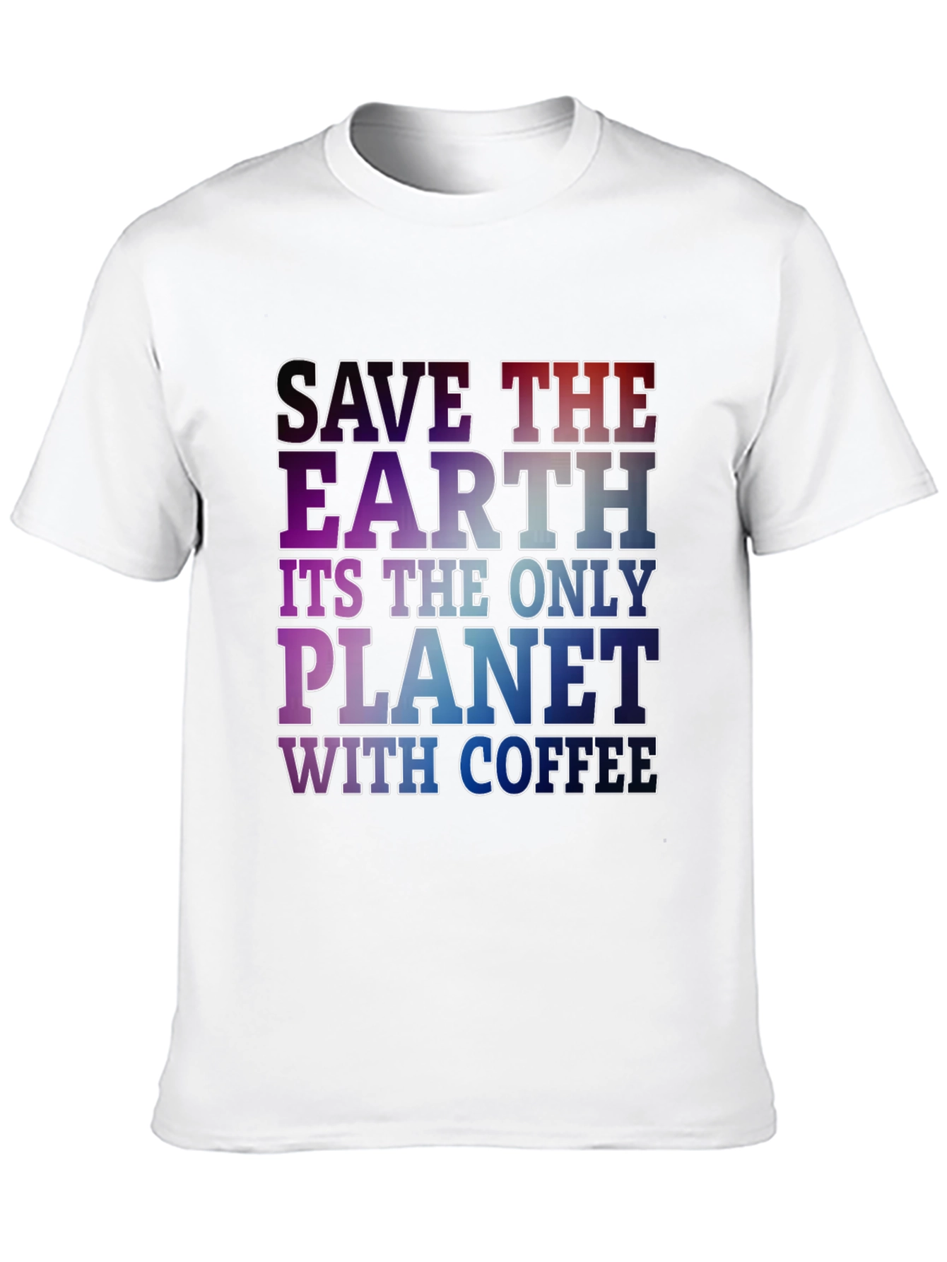 Save The Earth Coffee Planet Black T-Shirt