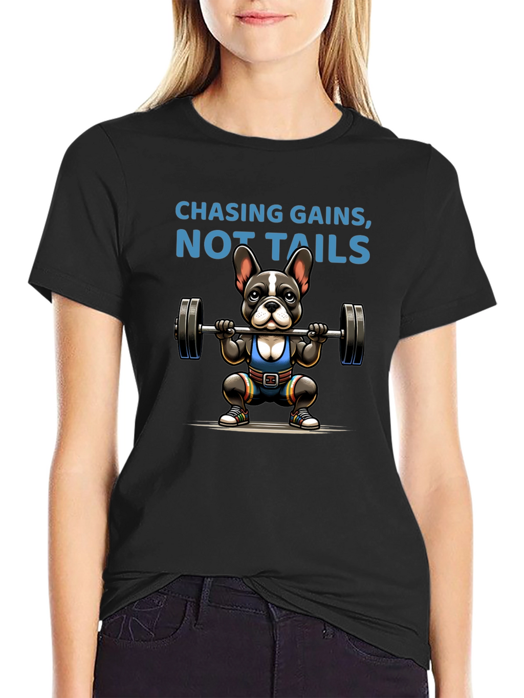 Chasing Gains Dog Graphic T-Shirt