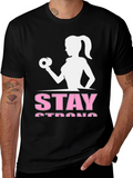 Stay Strong Womans Workout Graphic Tee