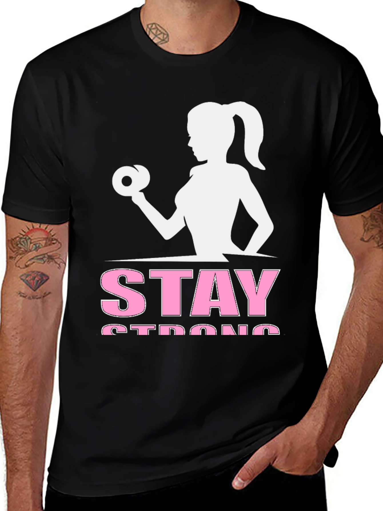 Stay Strong Womans Workout Graphic Tee
