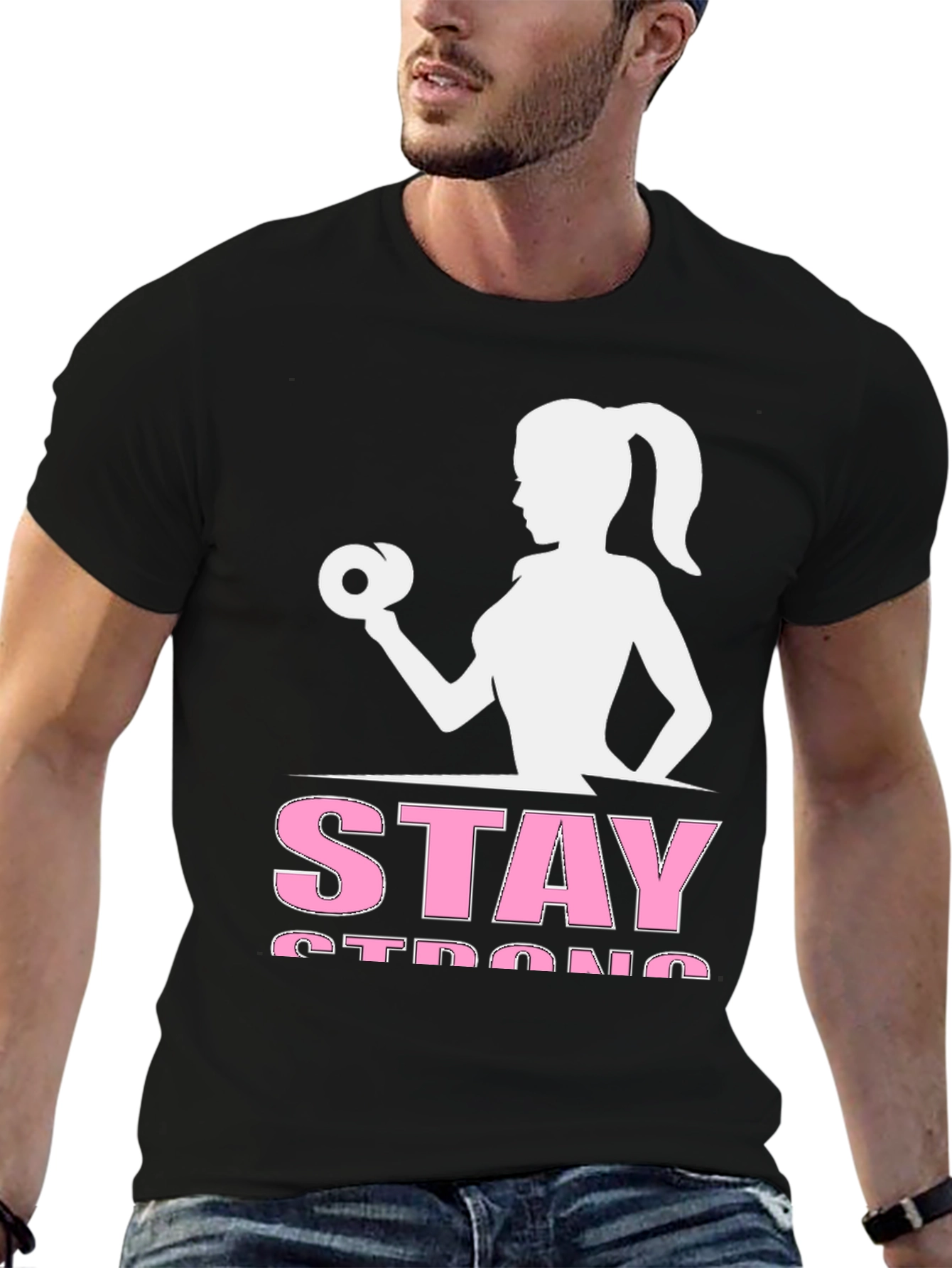 Stay Strong Womans Workout Graphic Tee