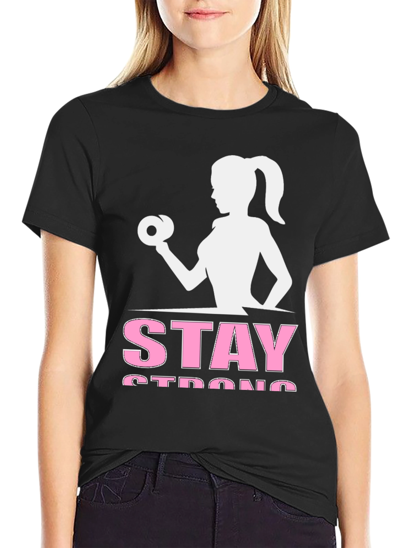 Stay Strong Womans Workout Graphic Tee