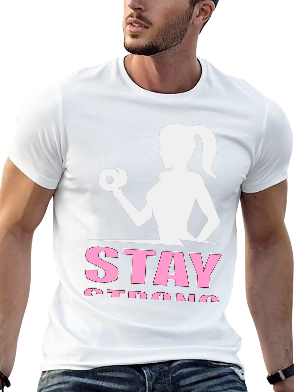 Stay Strong Womans Workout Graphic Tee