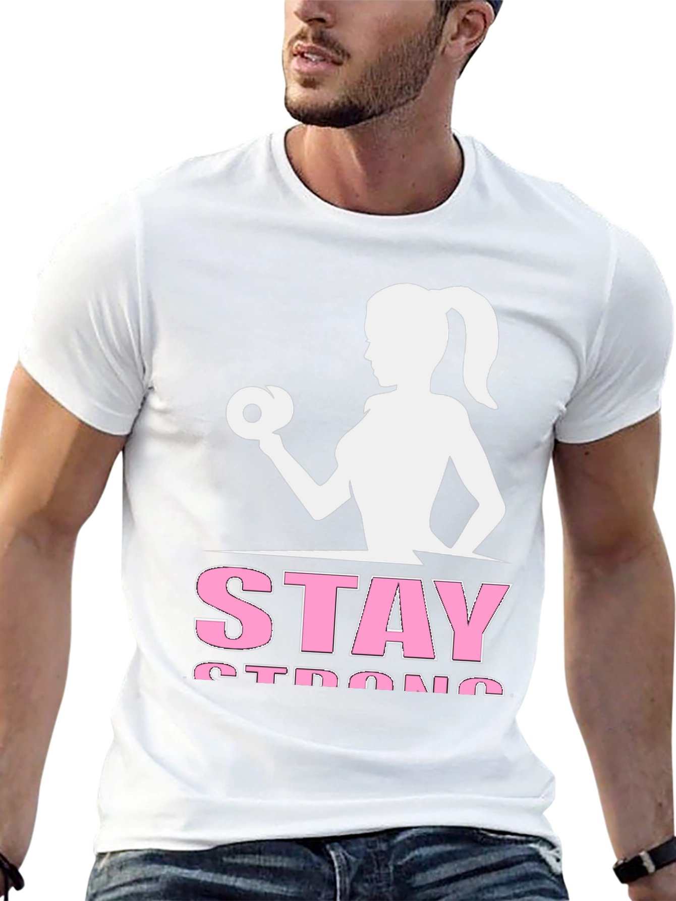 Stay Strong Womans Workout Graphic Tee