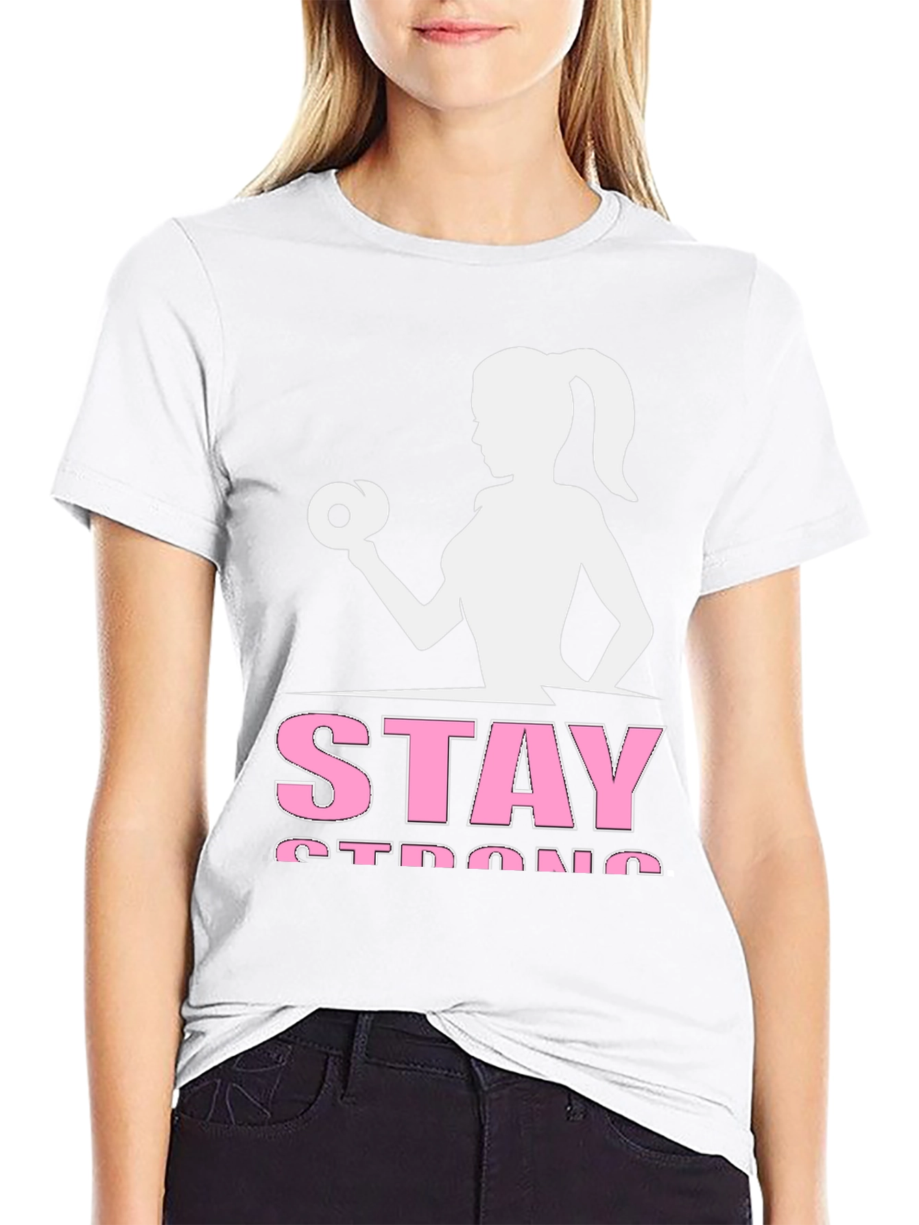 Stay Strong Womans Workout Graphic Tee