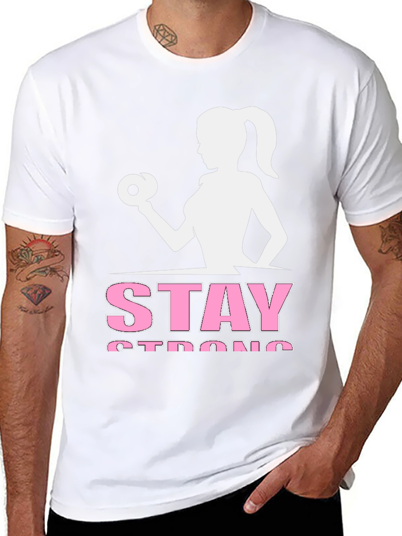 Stay Strong Womans Workout Graphic Tee