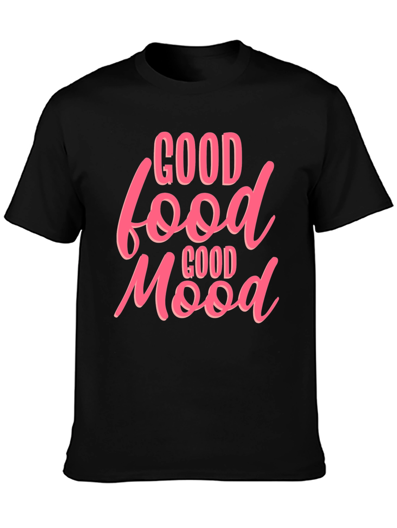 Good Food Good Mood Graphic Tee - Black