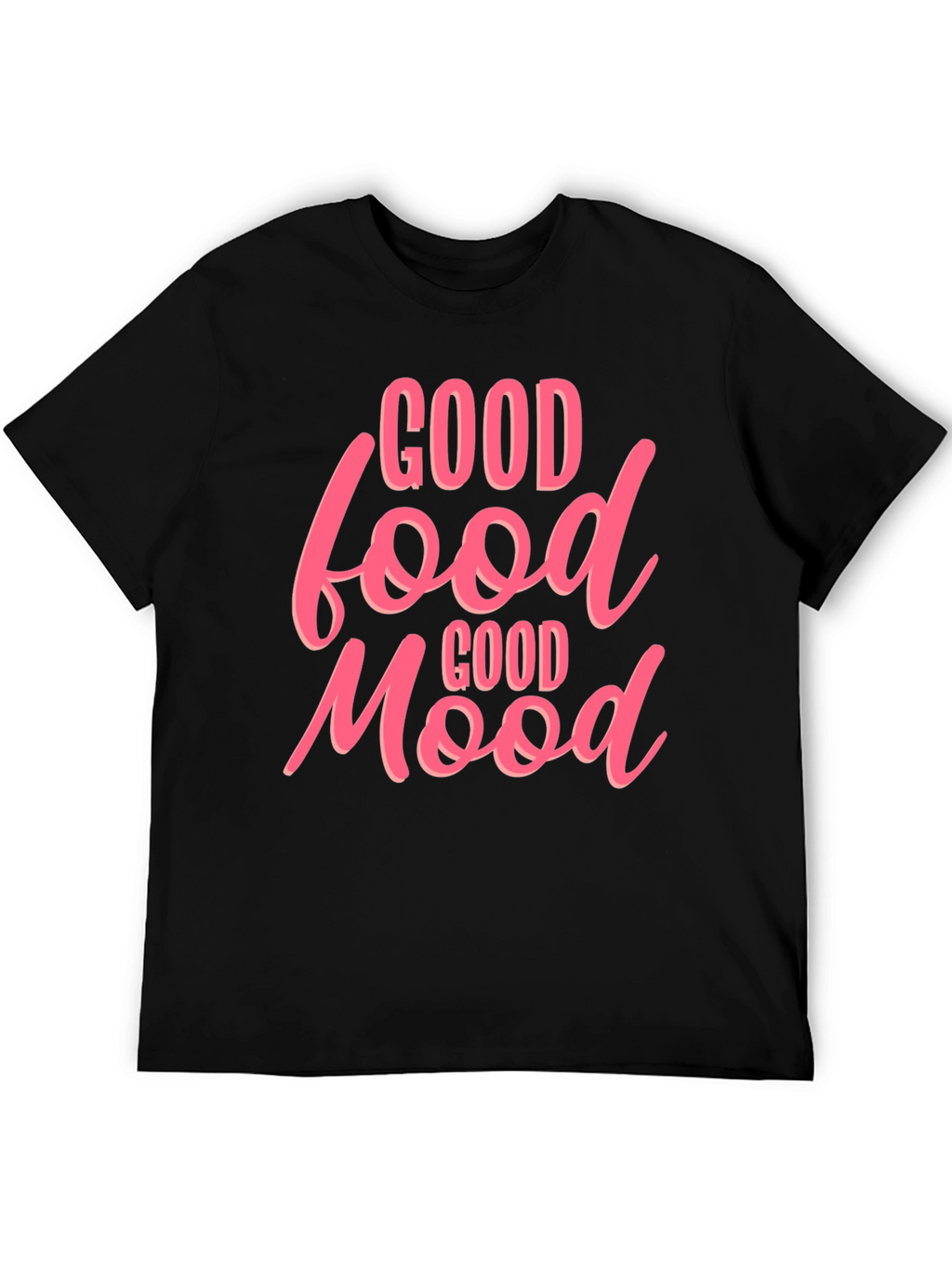 Good Food Good Mood Graphic Tee - Black