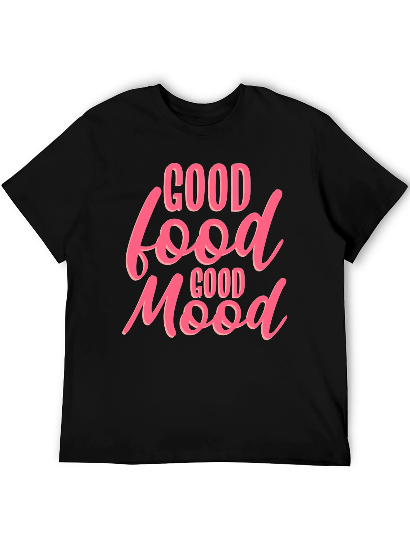 Good Food Good Mood Graphic Tee - Black
