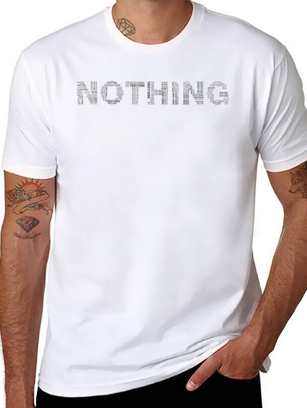 Nothing/Everything Graphic Print Black T-Shirt