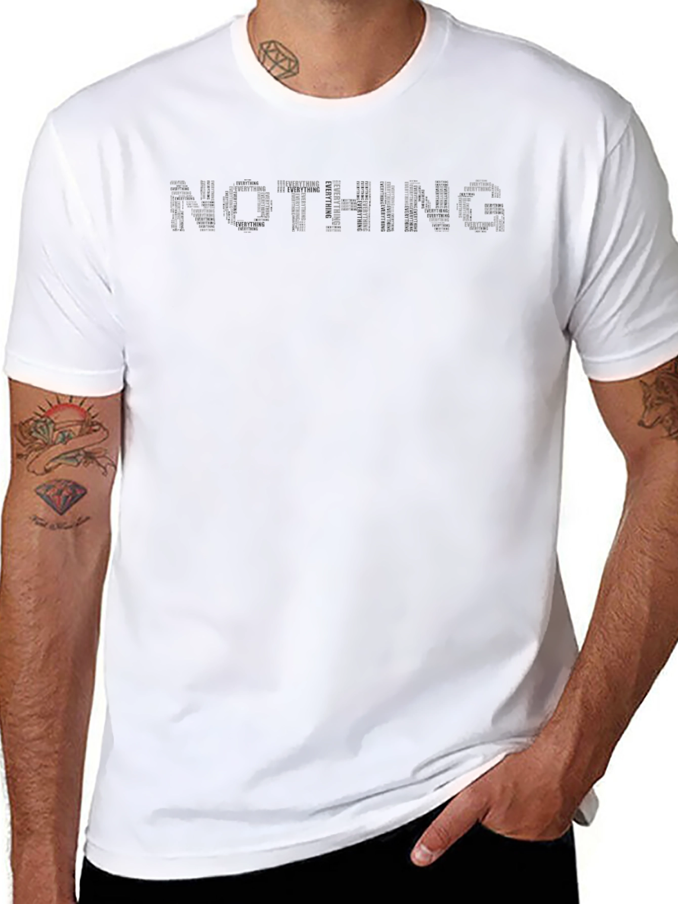 Nothing/Everything Graphic Print Black T-Shirt