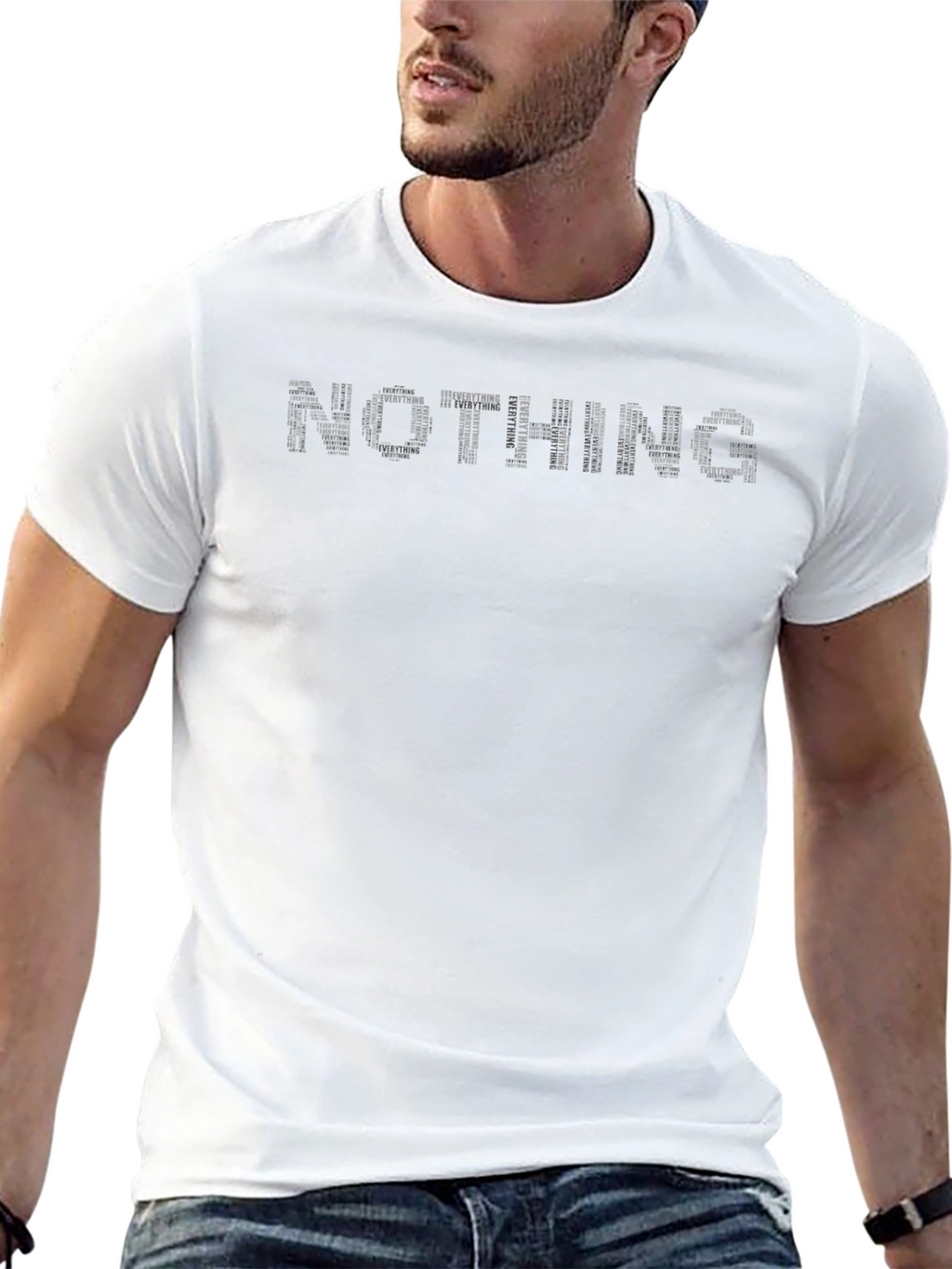 Nothing/Everything Graphic Print Black T-Shirt