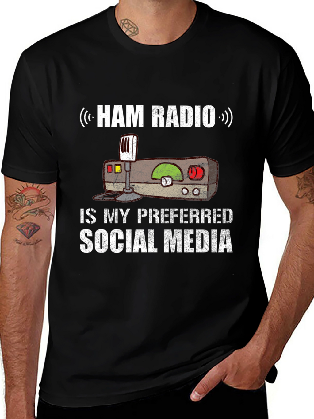 Ham Radio Social Media T-Shirt