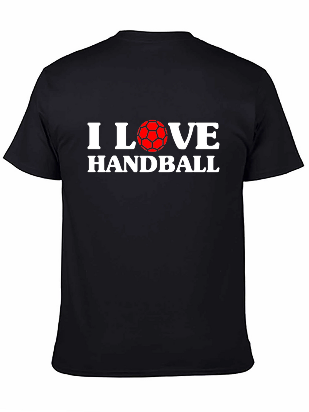 I Love Handball Graphic T-Shirt - Black Cotton Tee