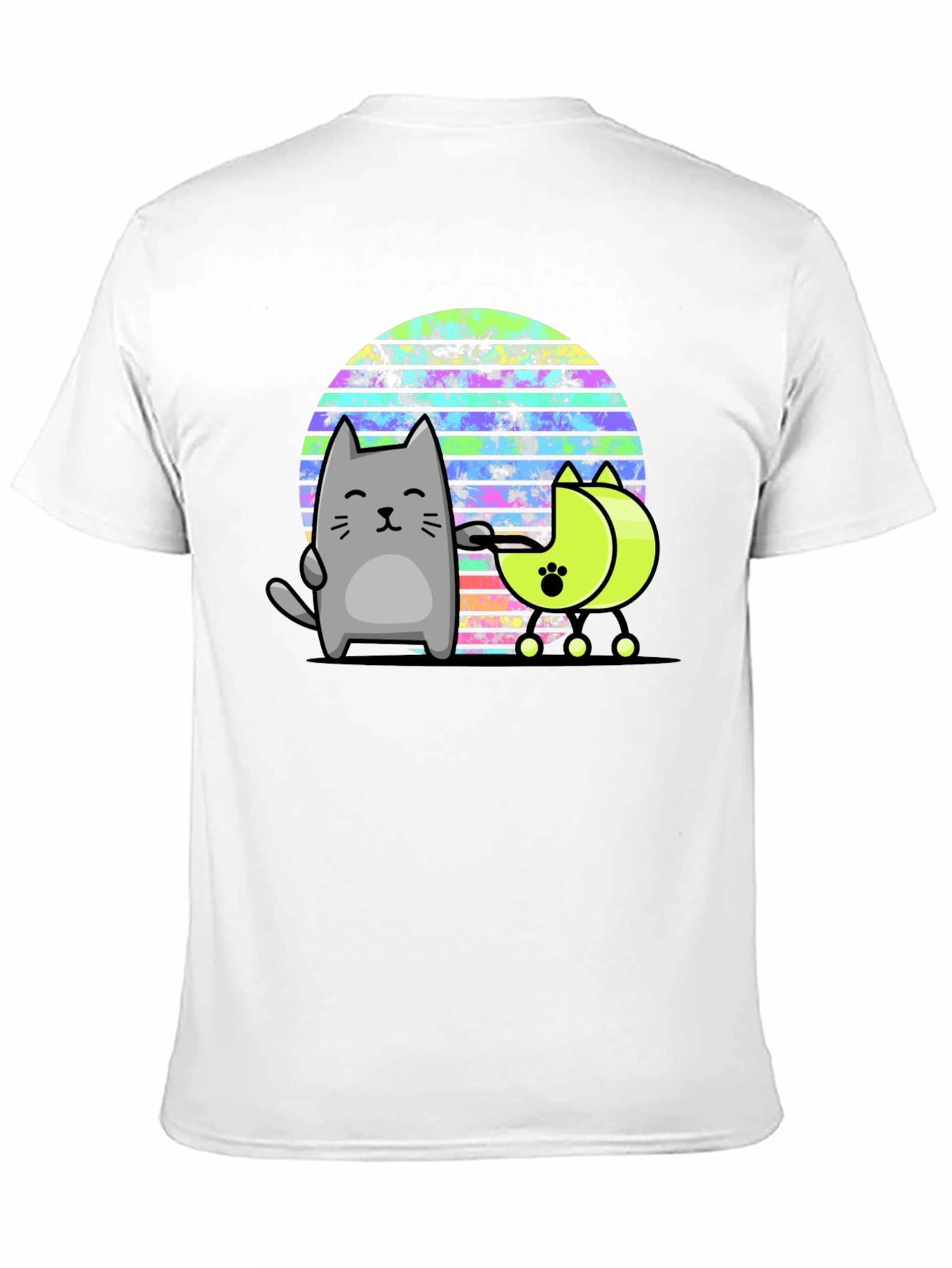 Retro Cat T-Shirt - 80s Style Graphic Tee