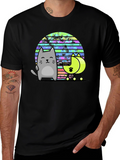 Retro Cat T-Shirt - 80s Style Graphic Tee