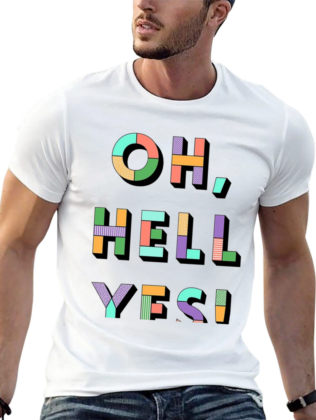 Oh Hell Yes! Graphic Print T-Shirt
