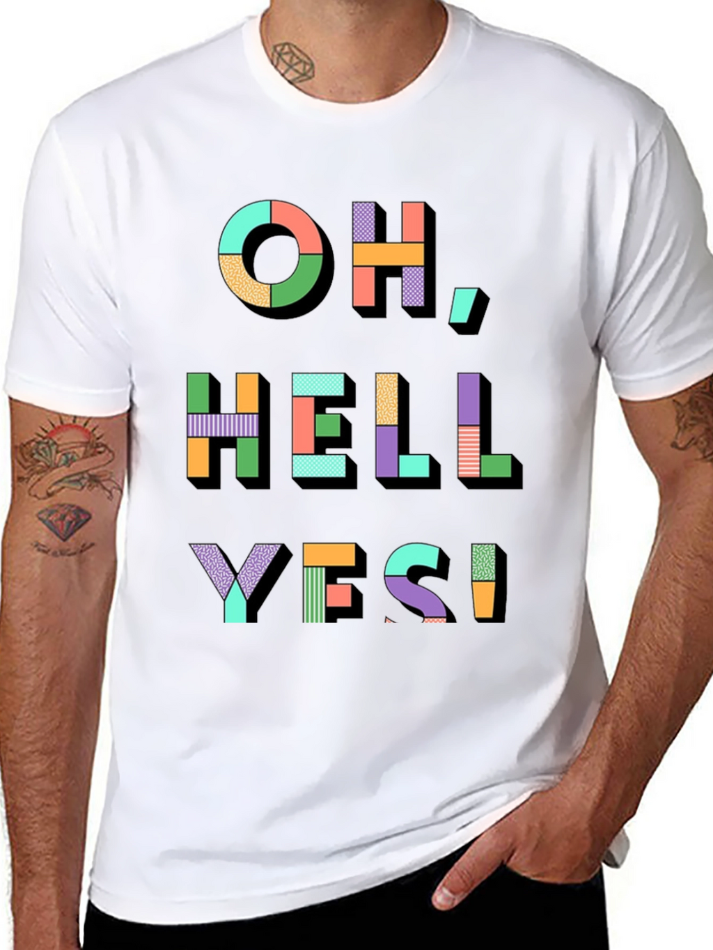 Oh Hell Yes! Graphic Print T-Shirt