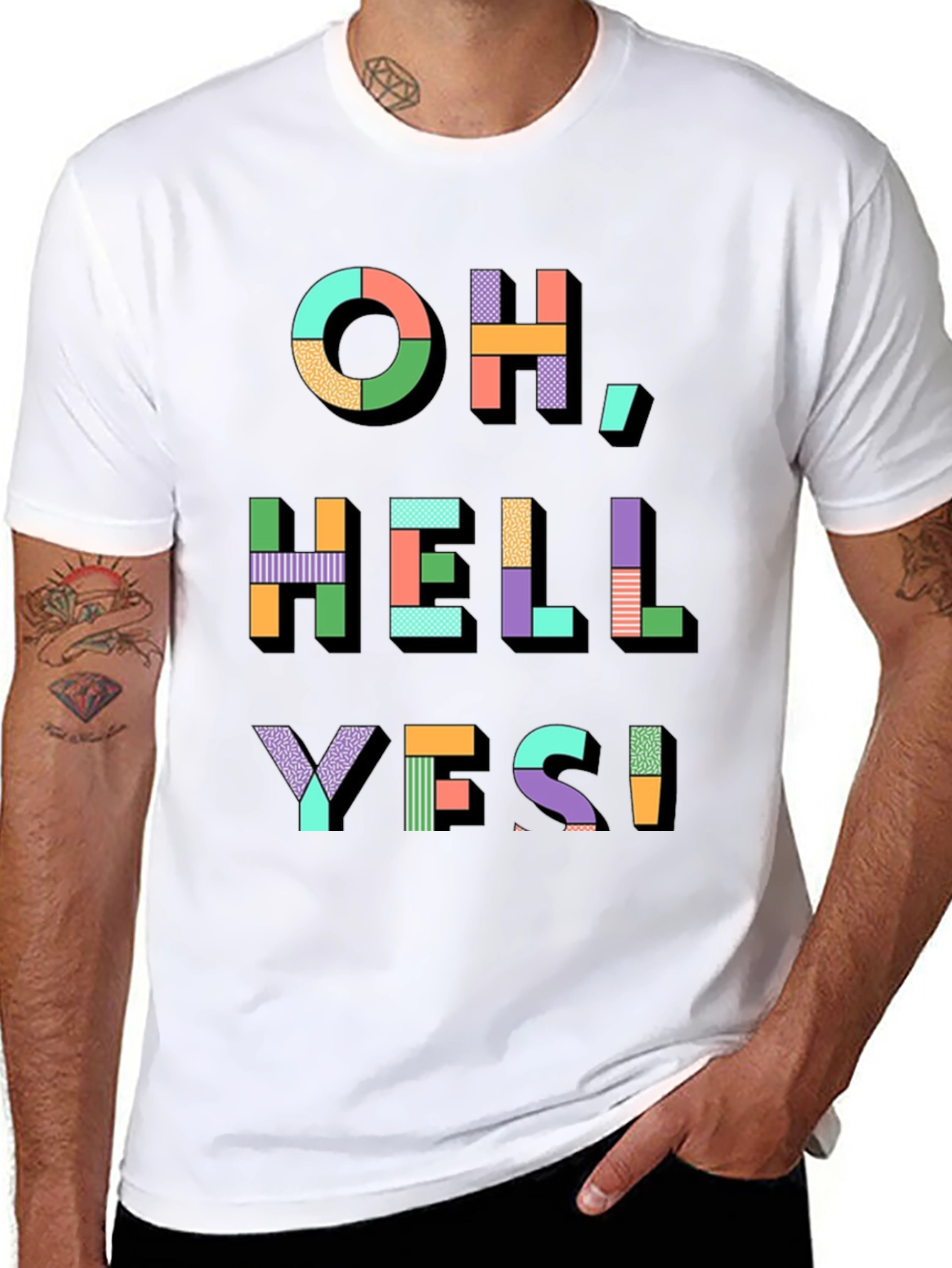 Oh Hell Yes! Graphic Print T-Shirt