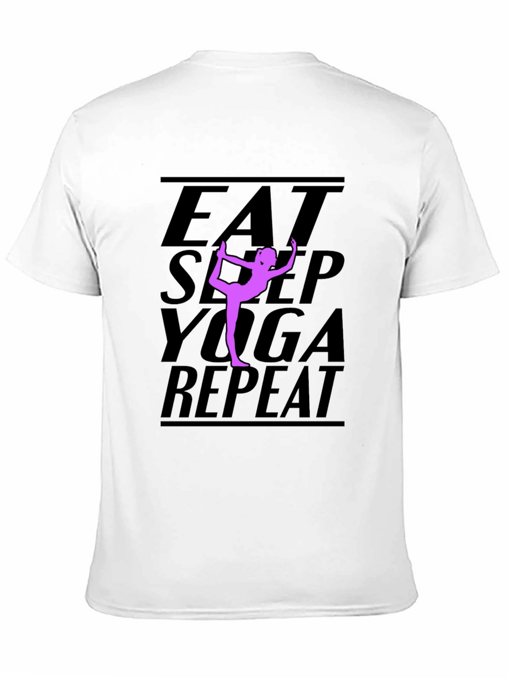 Eat Sleep Yoga Repeat Black T-Shirt