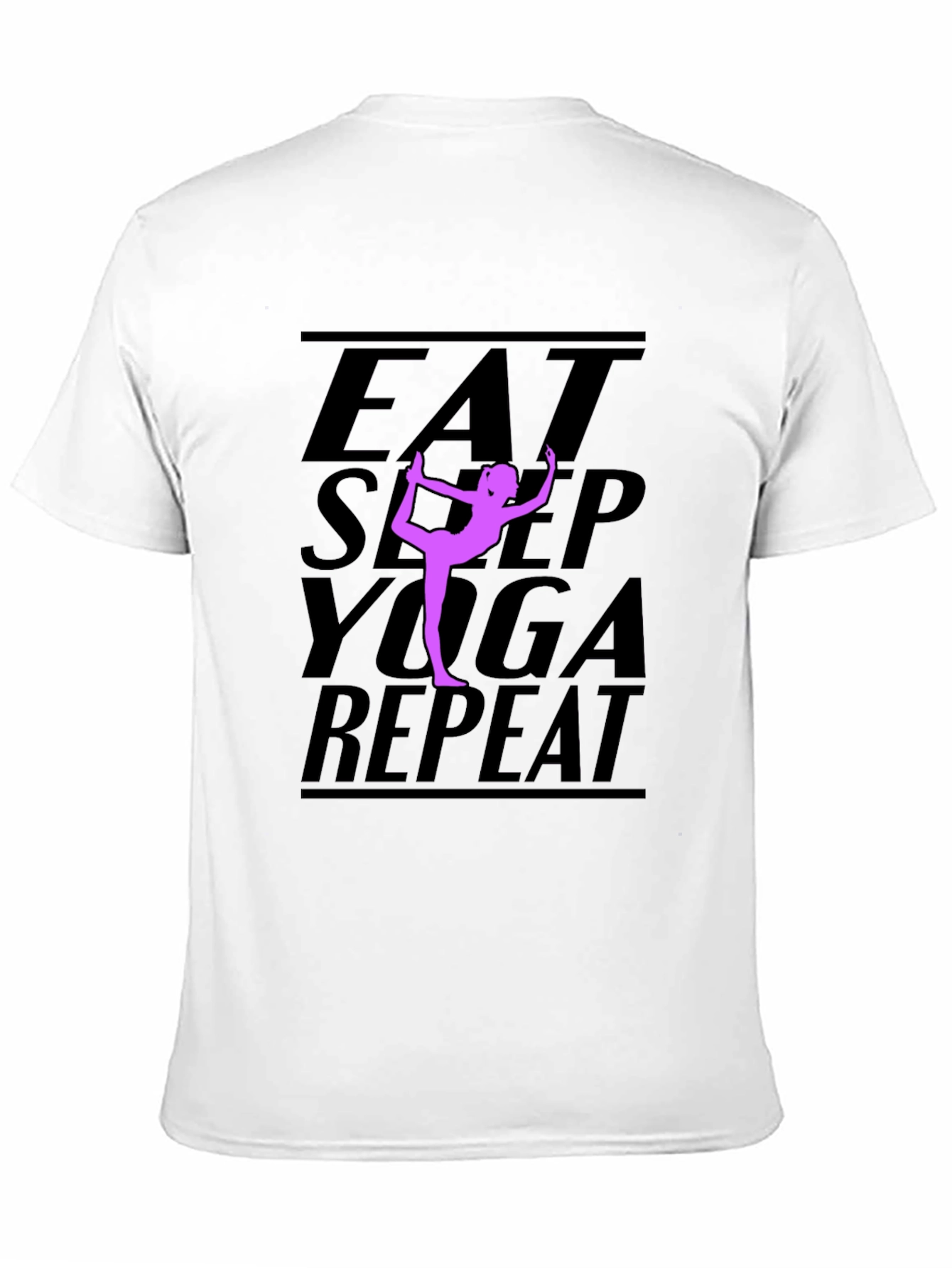 Eat Sleep Yoga Repeat Black T-Shirt