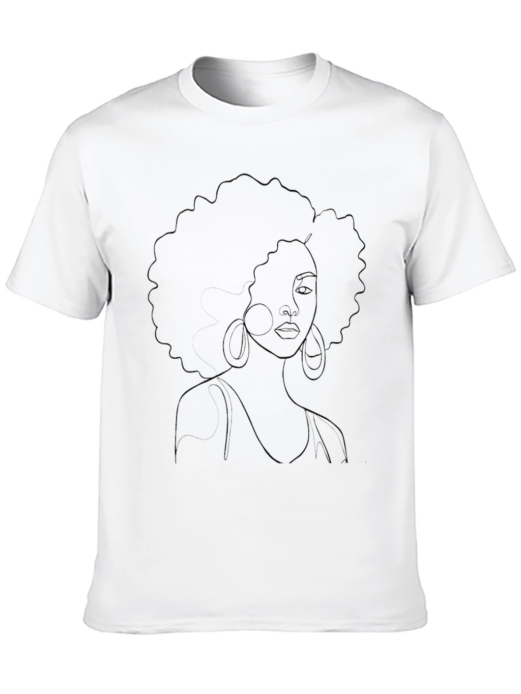 Afro Woman Graphic Black T-Shirt