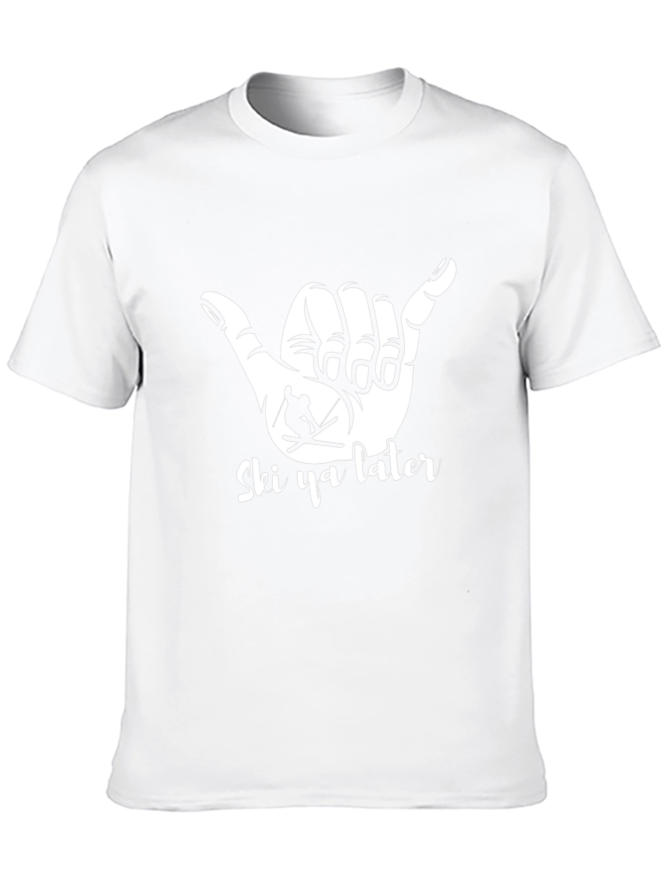Ski Ya Later T-Shirt - Hang Loose Skier Tee
