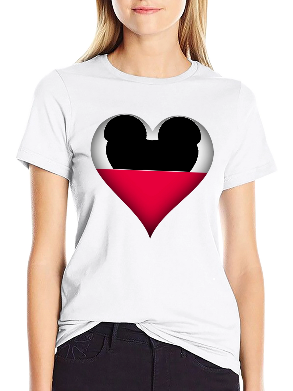 Mickey Heart Graphic Tee - Love Disney Style Shirt
