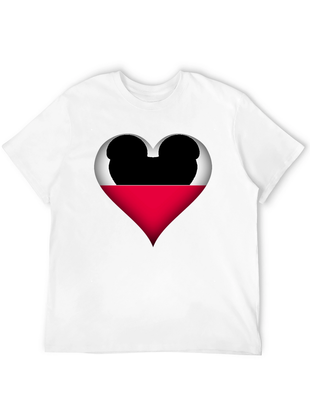 Mickey Heart Graphic Tee - Love Disney Style Shirt