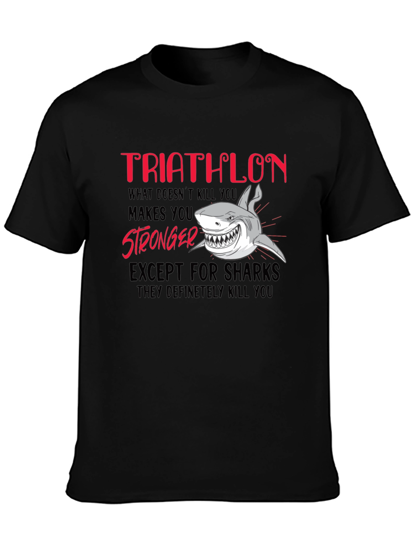 Triathlon Shark Humor T-Shirt