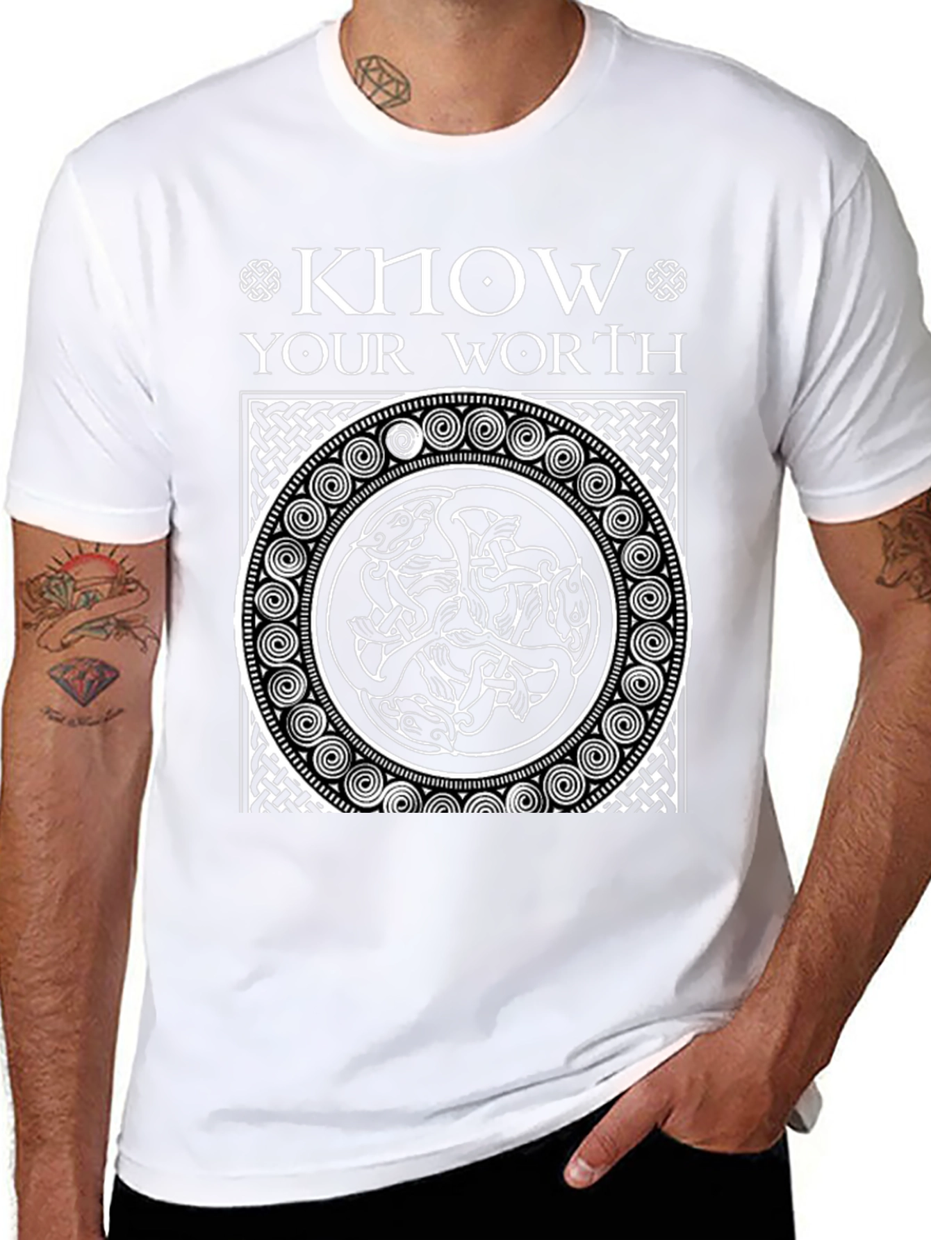 Know Your Worth Celtic Knot Graphic T-Shirt