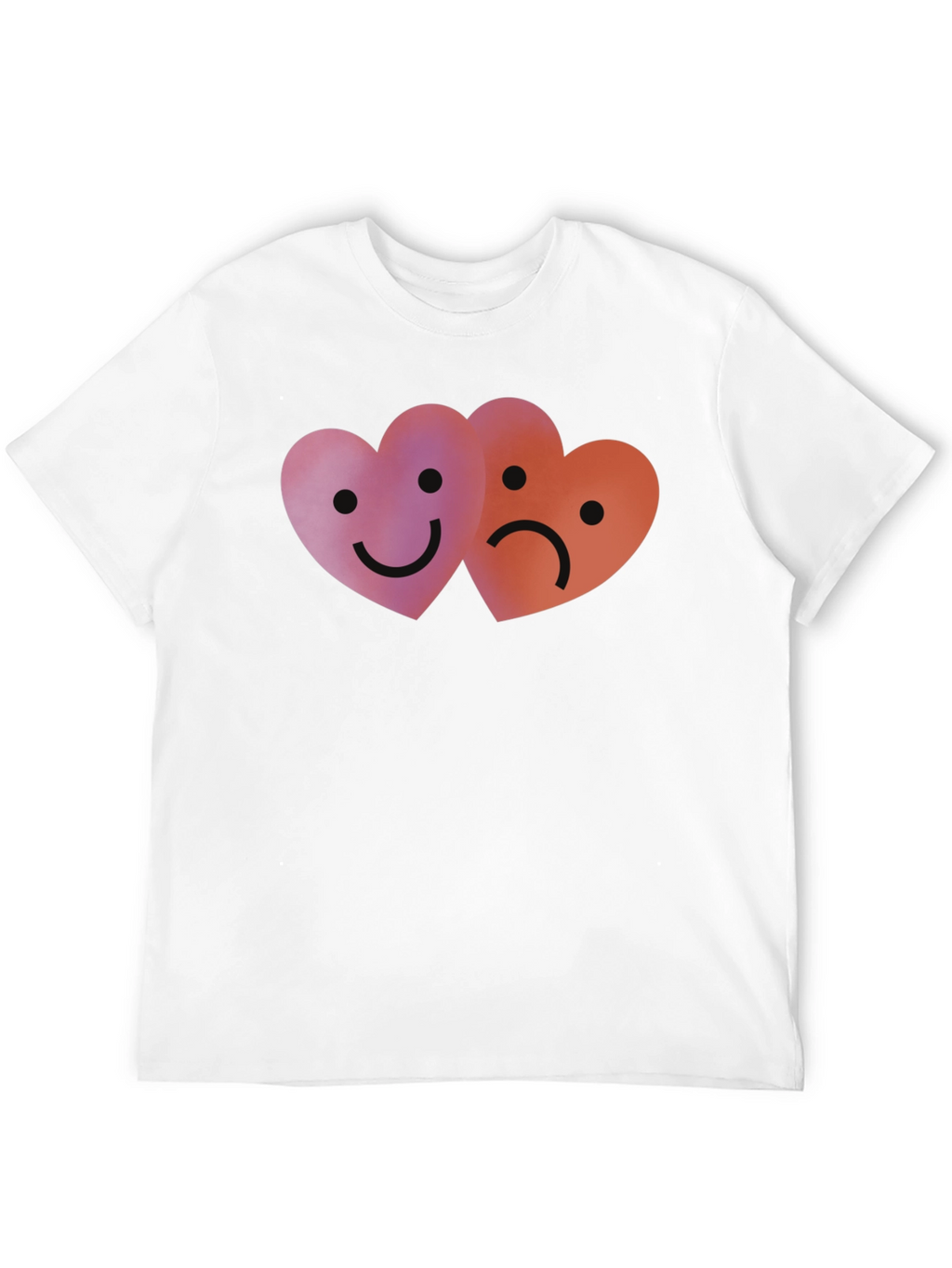Emotional Hearts Graphic Black T-Shirt