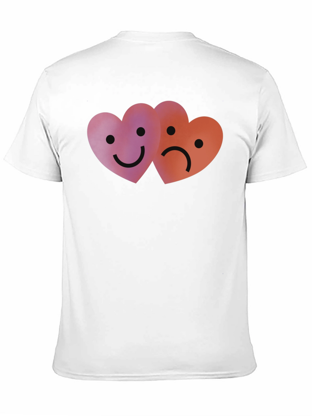 Emotional Hearts Graphic Black T-Shirt