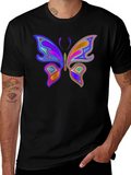Vibrant Butterfly Graphic T-Shirt - Unique Design