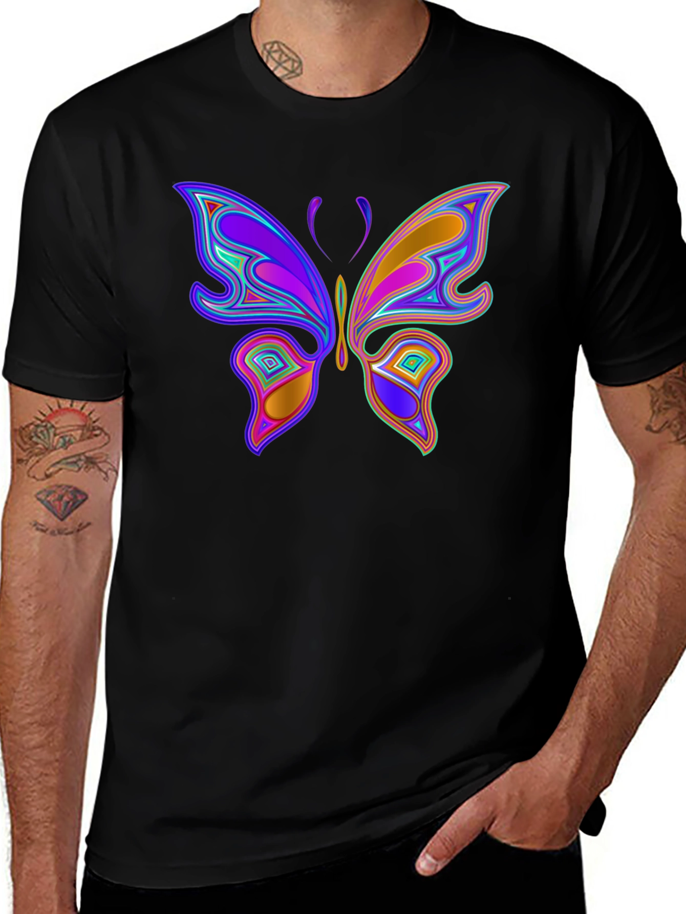 Vibrant Butterfly Graphic T-Shirt - Unique Design