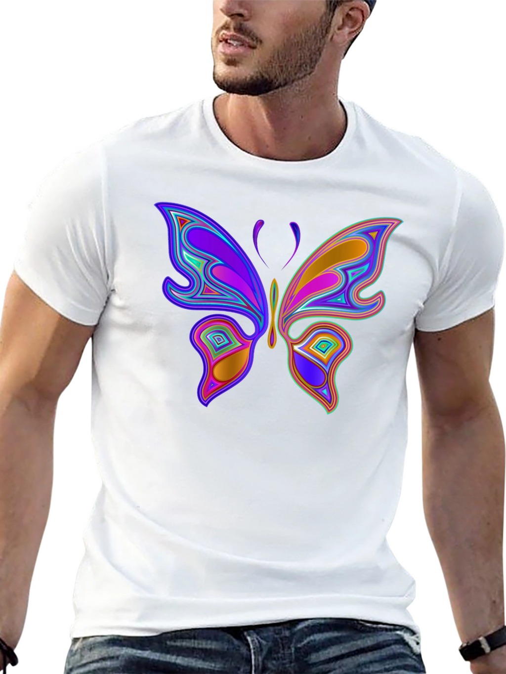 Vibrant Butterfly Graphic T-Shirt - Unique Design