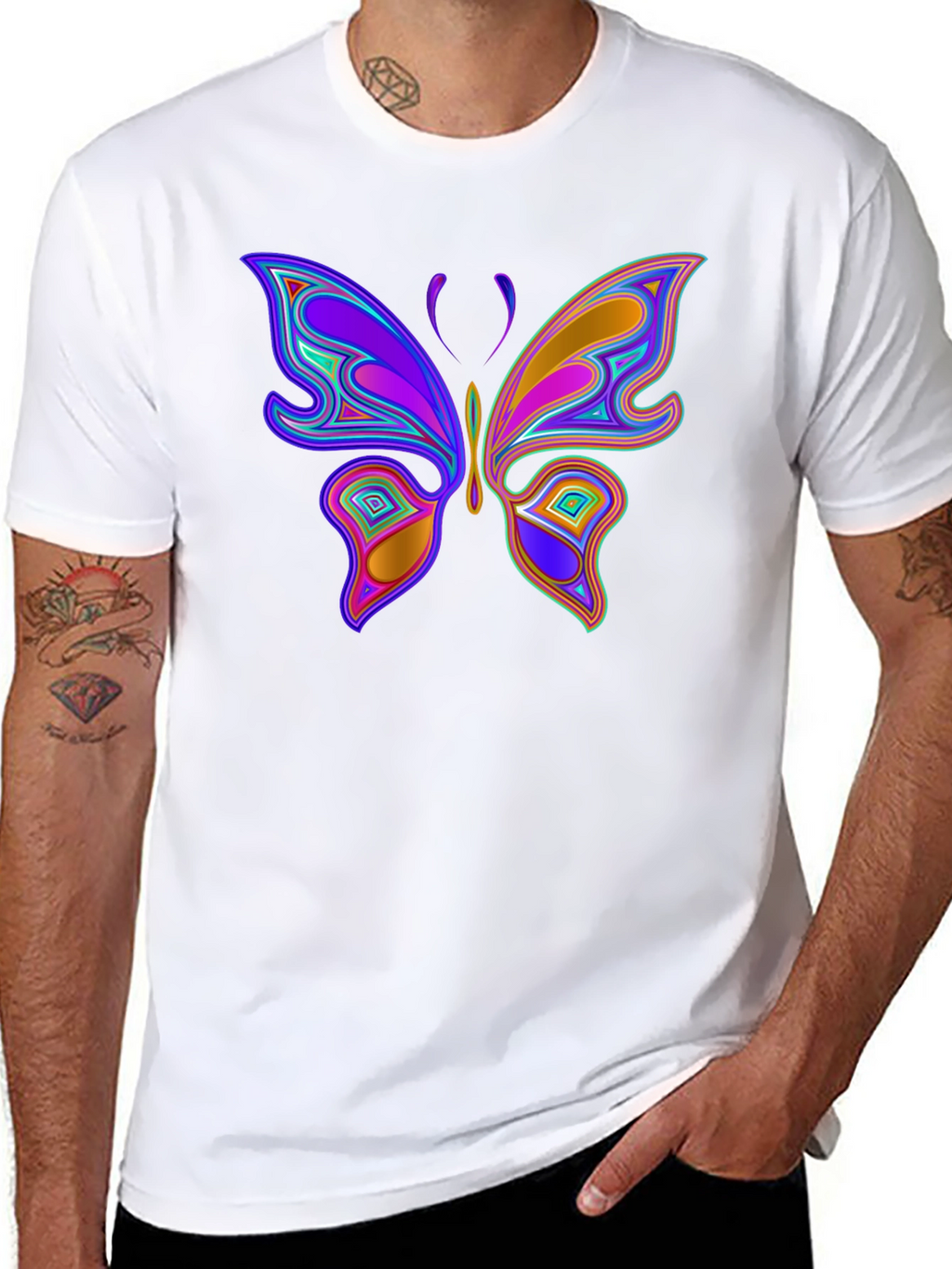 Vibrant Butterfly Graphic T-Shirt - Unique Design